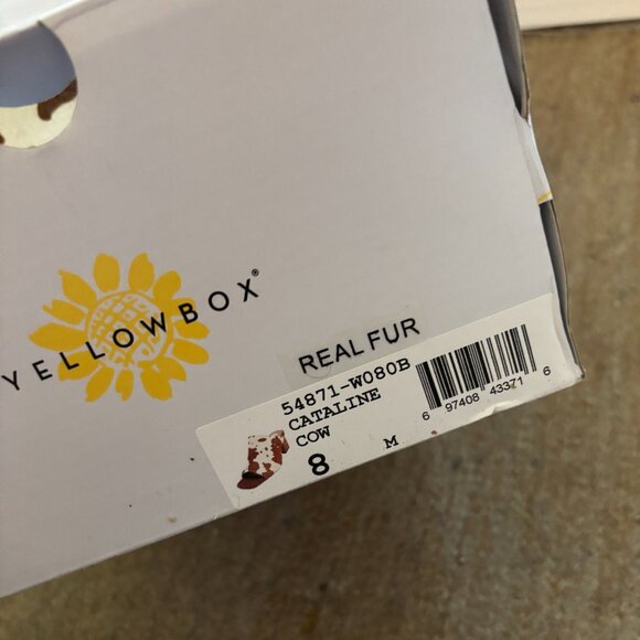 Yellow Box Cataline Cow Print Heel - Picture 3 of 7